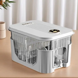 Hervidor frío de 5L con grifo, refrigerador, jarra de jugo, dispensador de bebidas de plástico para el hogar, contenedor de bebidas con filtro para el hogar y la cocina