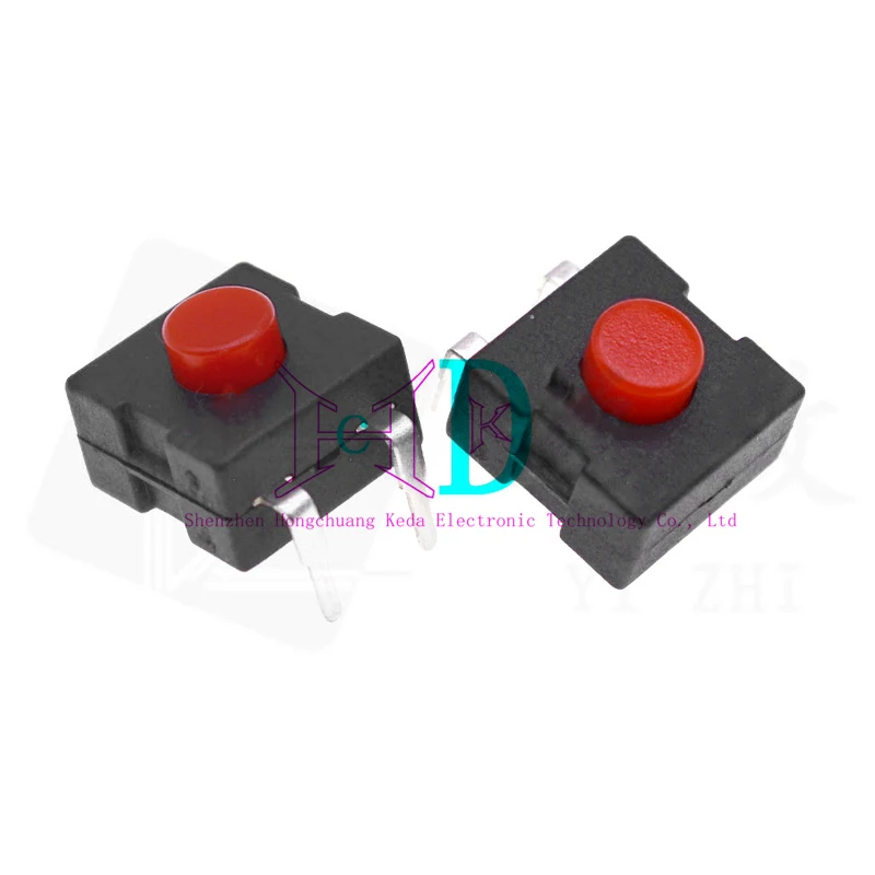 Interruptor de botón de 10 piezas, linterna de luz fuerte, microbotón, 12x12MM, 1212-112DB, autobloqueo, encendido y apagado - imagen 3