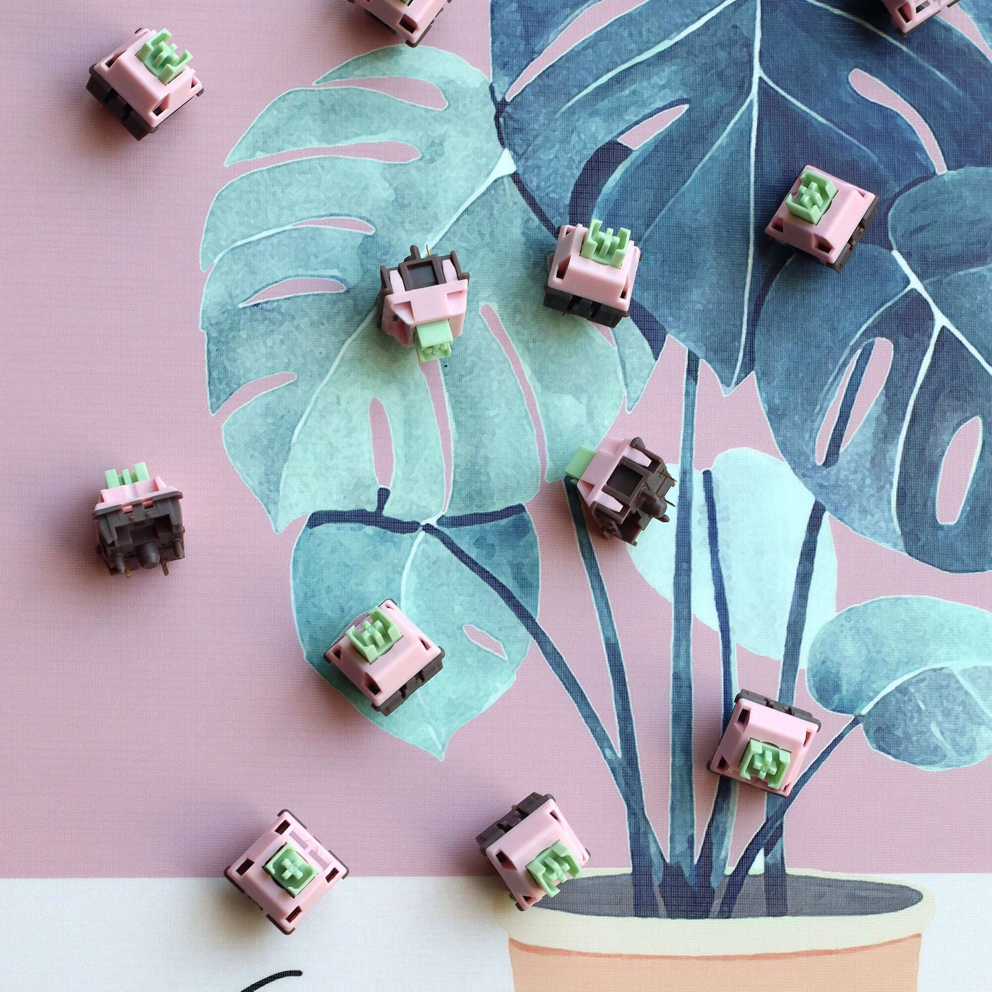 Demon Slayer-interruptor Nezuko de 55g para teclado mecánico, conmutador personalizado para Gaming, GK64, GK61, RK61, Anne Pro 2, GH60 - imagen 2