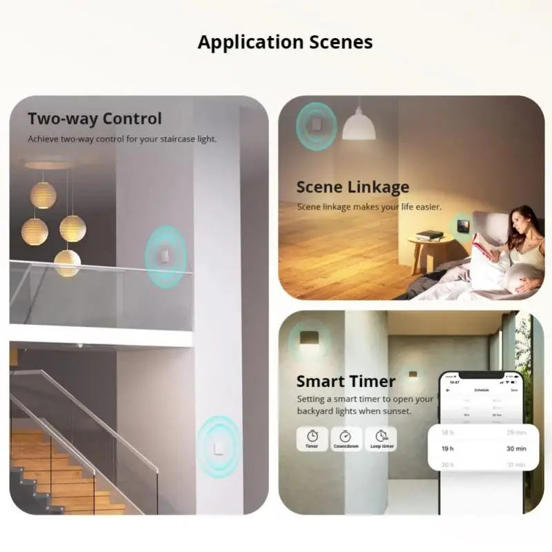 SONOFF Zigbee/WiFi Mini interruptor inteligente ZBMINIL2/MINIR4 Control bidireccional EWelink-Control remoto por voz a través de Alexa Google Home IFTTT - imagen 3
