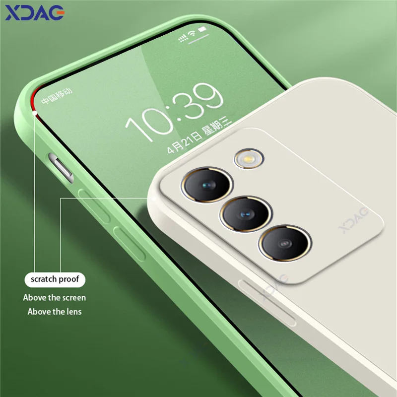 Funda de lujo de doble capa para teléfonos móviles VIVO V30 Lite V40 SE protección de lente V30Lite V40SE armadura de silicona líquida cuadrada suave - imagen 4
