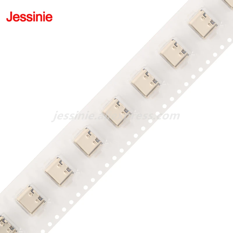 50 uds/5 uds USB tipo C 16P enchufe hembra conector Horizontal de 4 pines interfaz de transmisión de alta definición enchufe de carga rápida - imagen 4