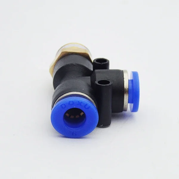PD4 6 8 10 12mm-(M5" 1/8" 1/4" 3/8" 1/2") Conector de unión T neumático Componentes neumáticos Accesorios Neumáticos - imagen 5