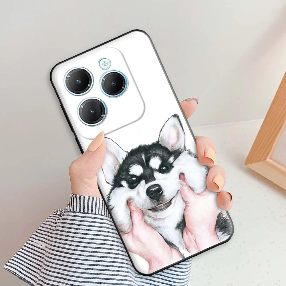 Funda de silicona suave con borde negro para Infinix, carcasa parachoques para Infinix Hot 40 Pro, 40i - imagen 3