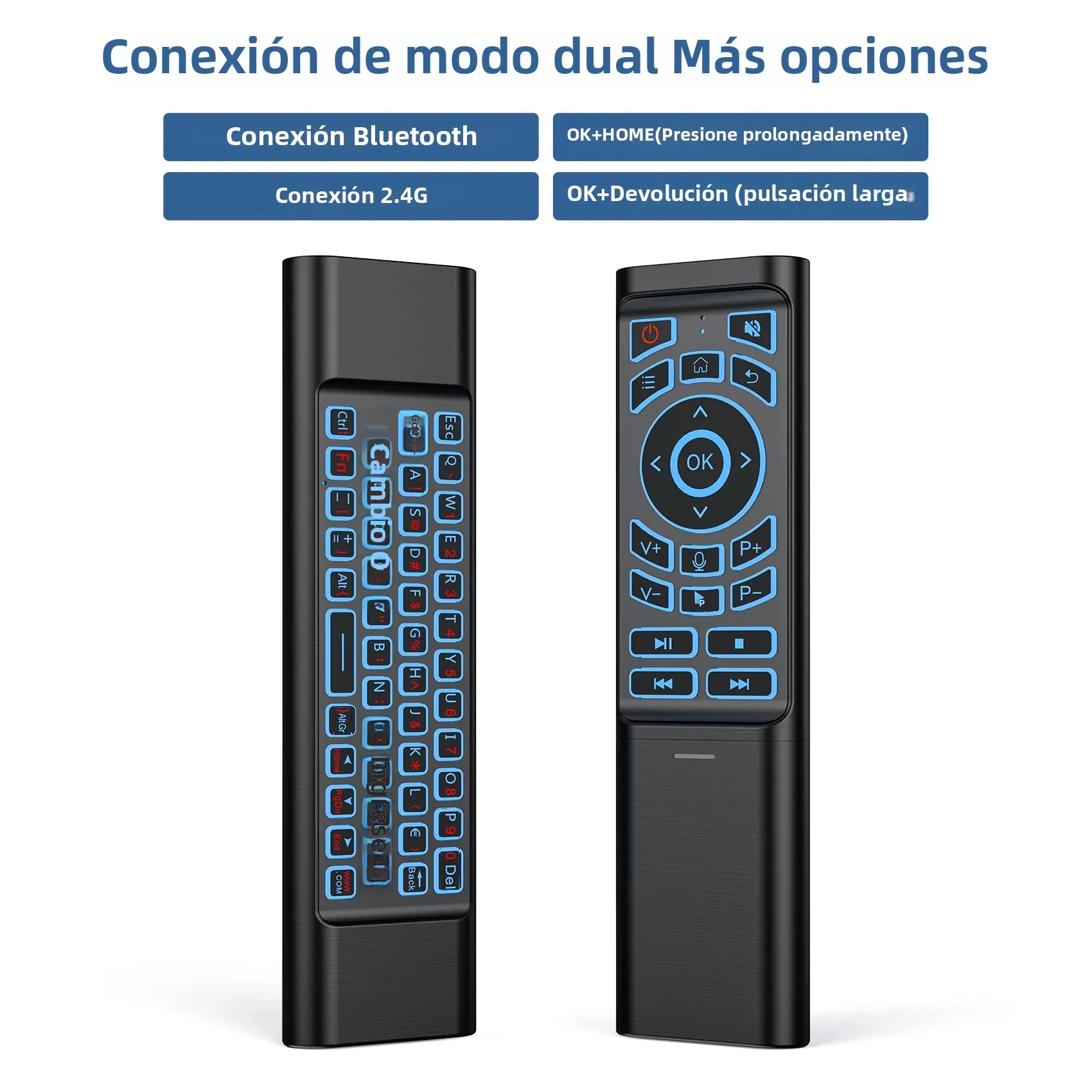 Control remoto universal inalámbrico y Bluetooth Air Mouse - Operación de voz 4 en 1 para Nvidia Shield Pro/Android TV Box/Windows PC - imagen 2