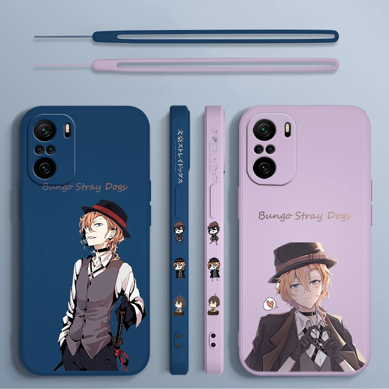 Anime Osamu Dazai para Xiaomi Redmi Note 13 12 12Pro 11 11S 11T 10S 10 Pro Plus 5G funda de teléfono con cuerda líquida izquierda - imagen 5