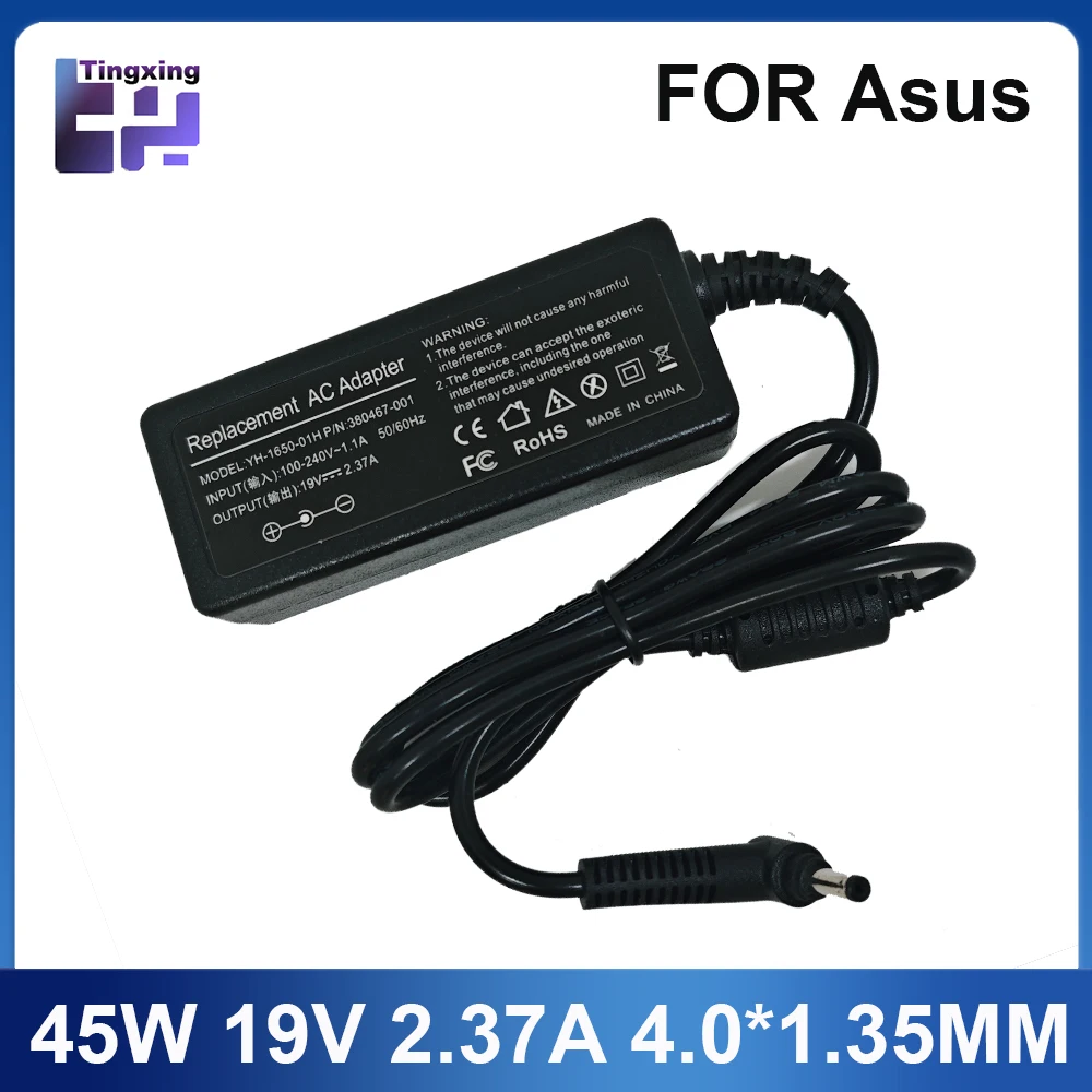 Adaptador de CA 45W 19V 2.37A 4,0*1,35mm adaptador de cargador de ordenador portátil para Asus Zenbook UX305 UX21A UX32 X201E X202E U3000 UX52 Power