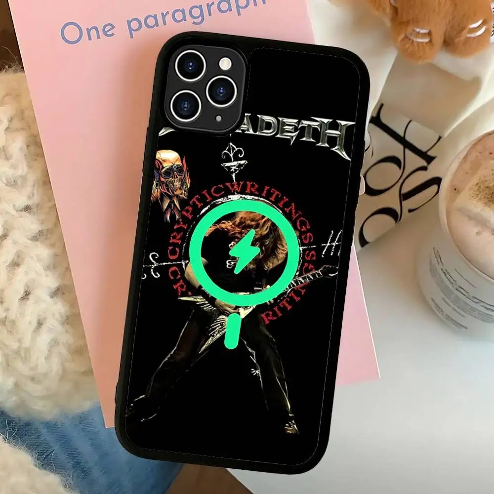 Funda de teléfono Band M-Megadeths, funda magnética para IPhone 16, 14, 13, 12, 11, 15 Pro Max Plus, funda de carga inalámbrica Magsafe - imagen 4