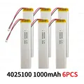 4025100-1000mAh 6PCS