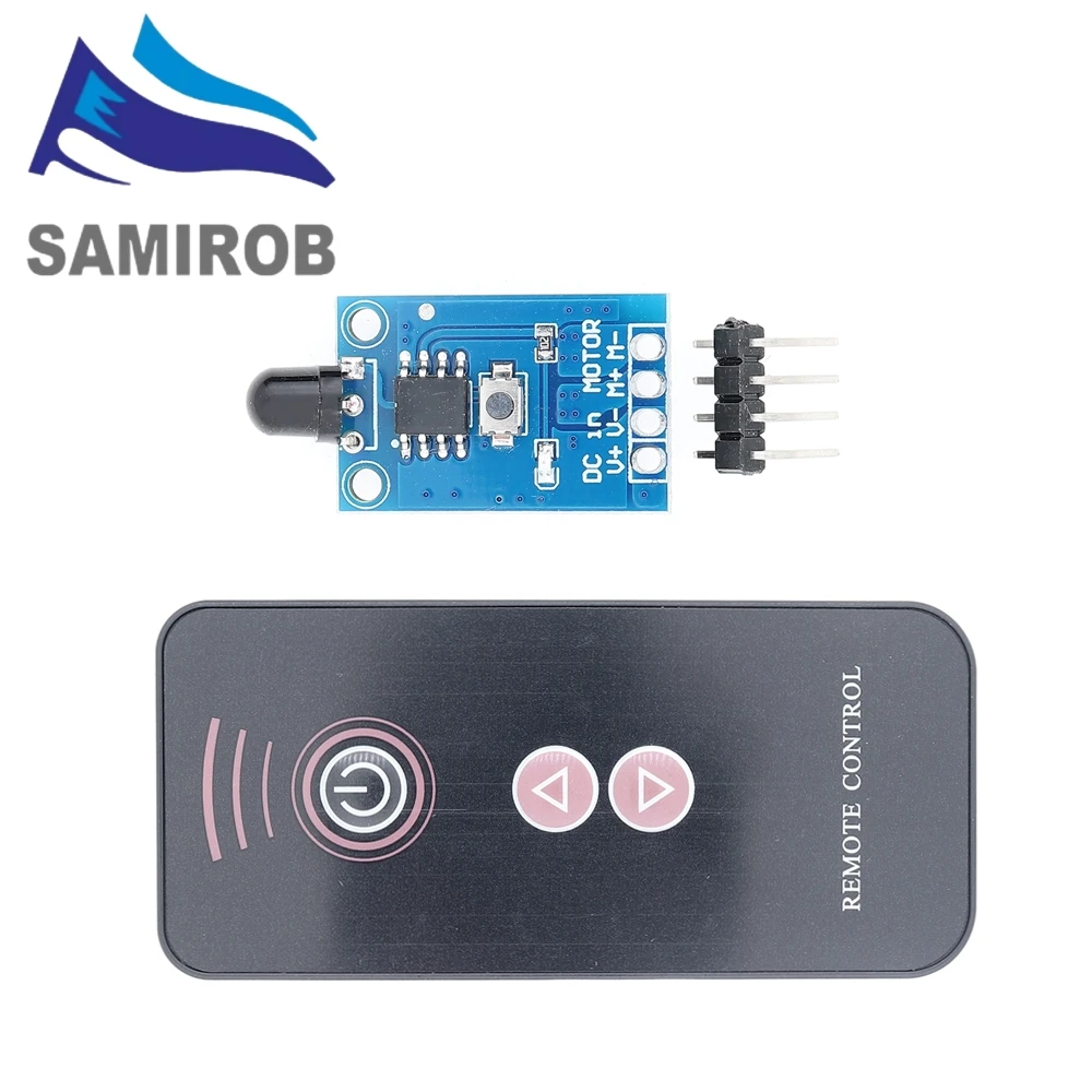 Módulo de Control de velocidad PWM inalámbrico hacia adelante/reversa DC3-12V, módulo controlador de Motor de cepillo CC con función de enclavamiento de bloqueo automático