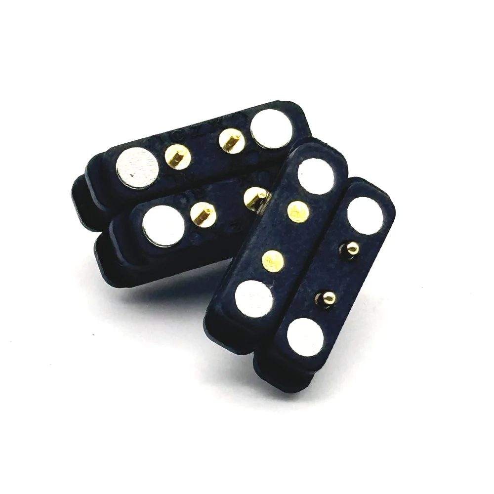 1 par de conectores magnéticos de 2 pines Pogo Pin 2 Pogopin macho hembra 4,0 MM resorte carga rápida conector magnético CC toma de corriente - imagen 5
