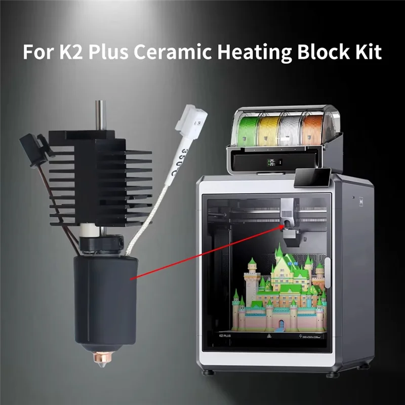 Hotend Kit Forcreality K2 Plus Hotend Kit Fork2 Plus Impresora 3D Resistencia a altas temperaturas - imagen 2