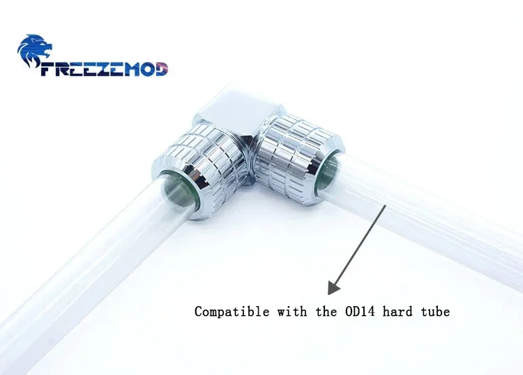 FREEZEMOD 90 grados OD12mm codo de montaje de tubería dura Anti-apagado tubo duro accesorios de conector de refrigeración de compresión BYGKN-E90 - imagen 3