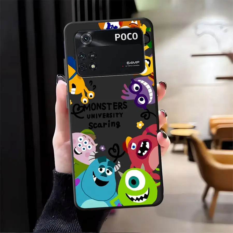 Funda de teléfono suave negra de dibujos animados de Disney Monsters Inc para Xiaomi Poco C75 C50 X3 X4 X5 X7 Pro F1 M5 C40 M3 M4 M7 Pro C61 C71 - imagen 5