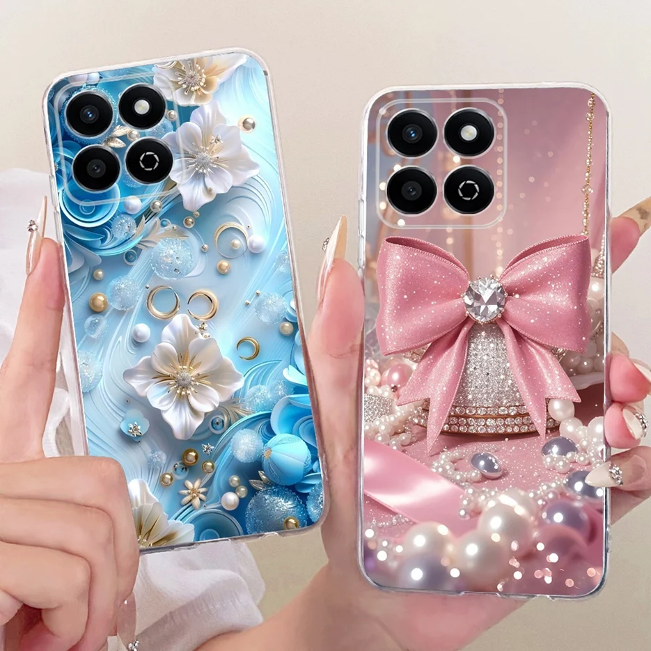 Para Honor X7C funda ALT-LX2 elegante flores caramelo pintado funda de teléfono de silicona suave para Honor 200 Smart X 7C HonorX7C Fundas - imagen 2