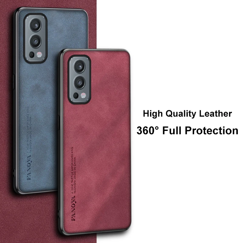 Funda de cuero PU de lujo para OnePlus Nord 2 2T 5G, funda de silicona mate, protección de teléfono para OnePlus Nord N100 N20 N200 Coque - imagen 2
