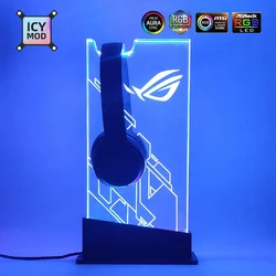 Soporte Gaming Transparente para Auriculares con LED RGB