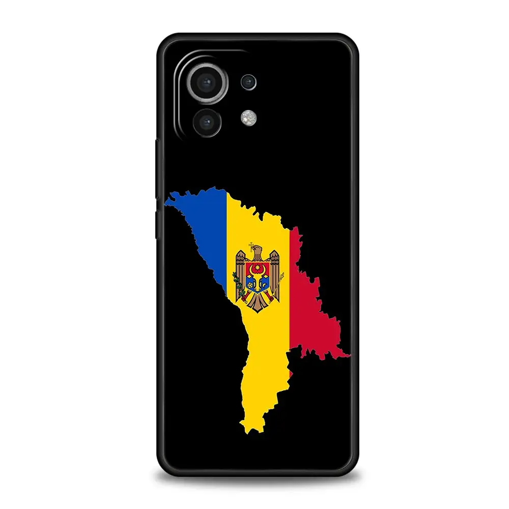 Funda de teléfono con bandera de Moldavia para Xiaomi Mi 17 15T 15 14 14T 13T 12T Pro 12 13 Lite 5G 11T Poco X6 X7 X5 Pro, funda suave - imagen 3