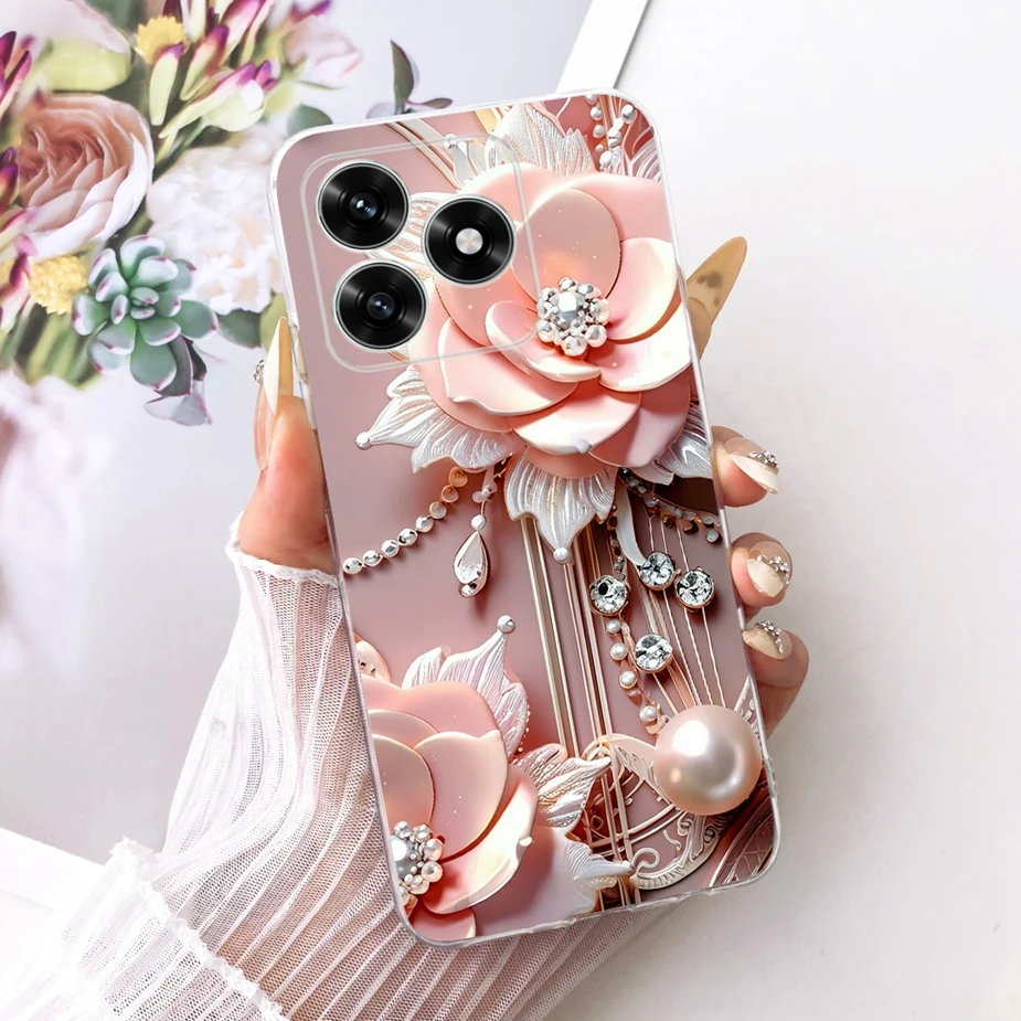 Para Honor X5C Plus funda NLA-LX1 elegante funda pintada de mariposa funda de teléfono de silicona transparente para Honor X5C HonorX5C Plus carcasa suave - imagen 4