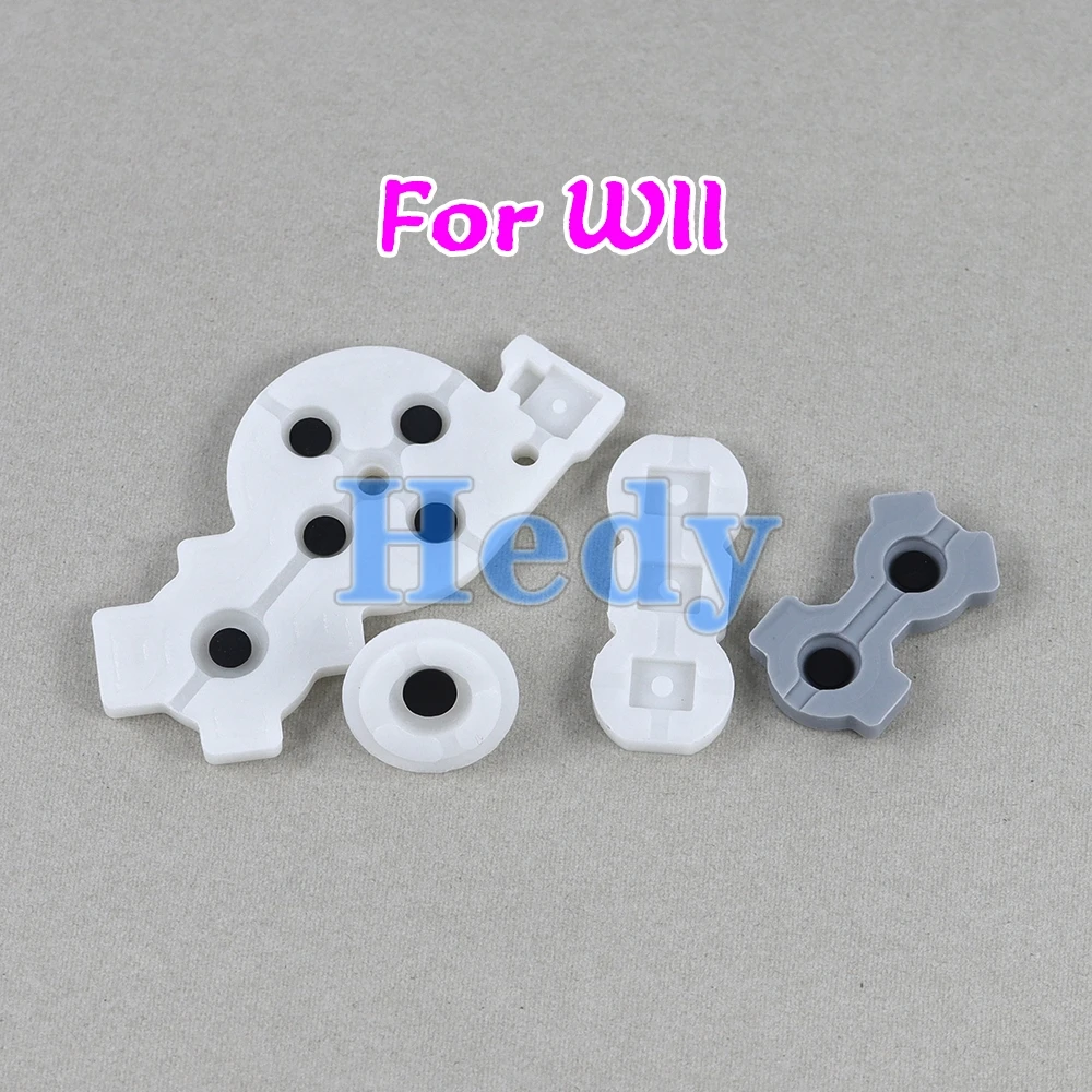 50 juegos de almohadillas de goma conductoras de alta calidad de repuesto para botones de controlador derecho Wii - imagen 2