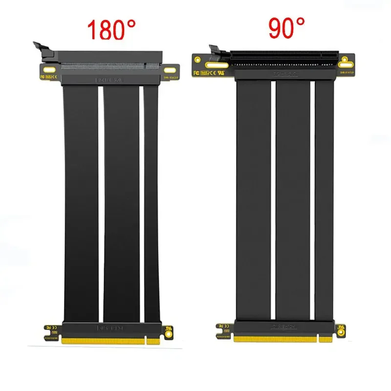 Cable elevador Universal PCIe 5,0, montaje de GPU de 90/180 grados, PCI Express 5,0 X16 GEN5, extensor para juegos, GTX RTX Rx, tarjetas de vídeo - imagen 2