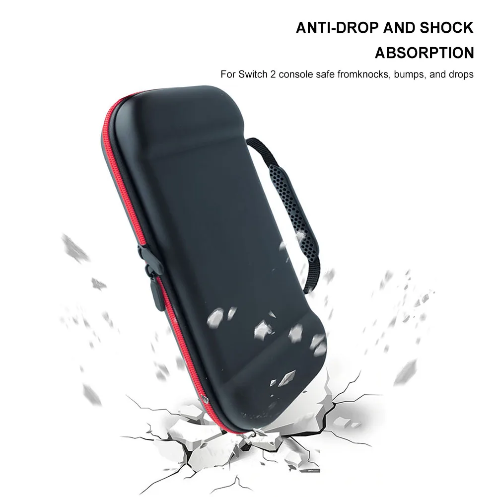Bolsa de almacenamiento portátil dura, bolsa de almacenamiento de viaje, funda protectora para consola Switch 2 y accesorios - imagen 3