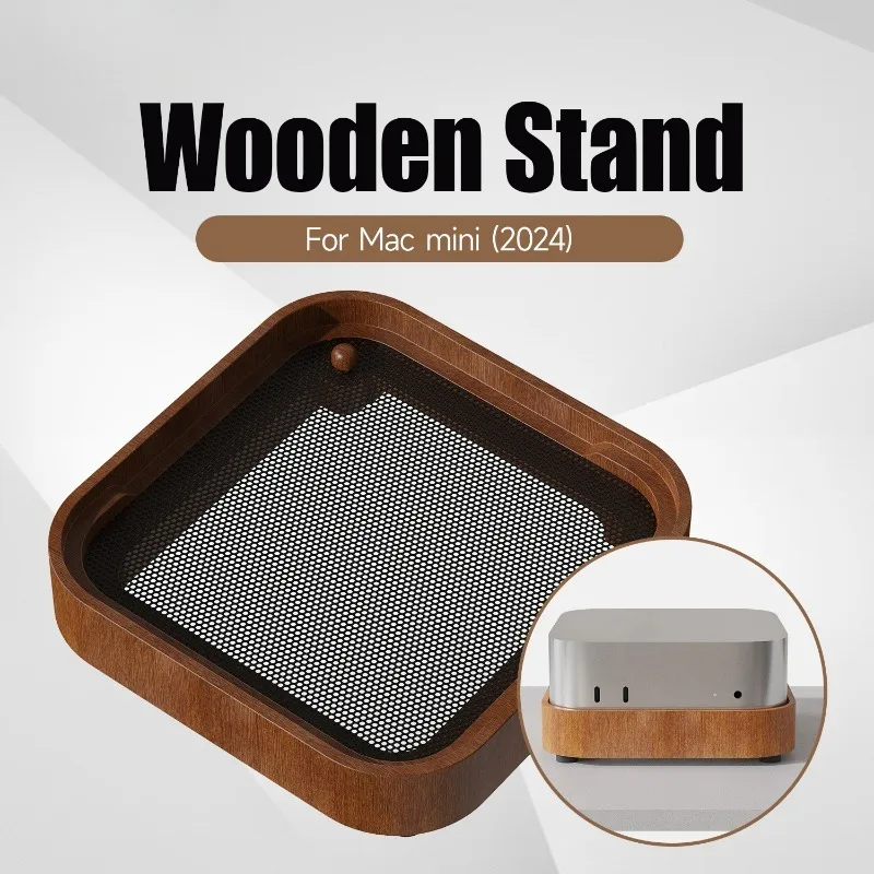 Soporte de escritorio para Mac mini M4/M4 Pro 2024, refrigeración mejorada, fácil acceso con botón de encendido y accesorios de organización de escritorio - imagen 4