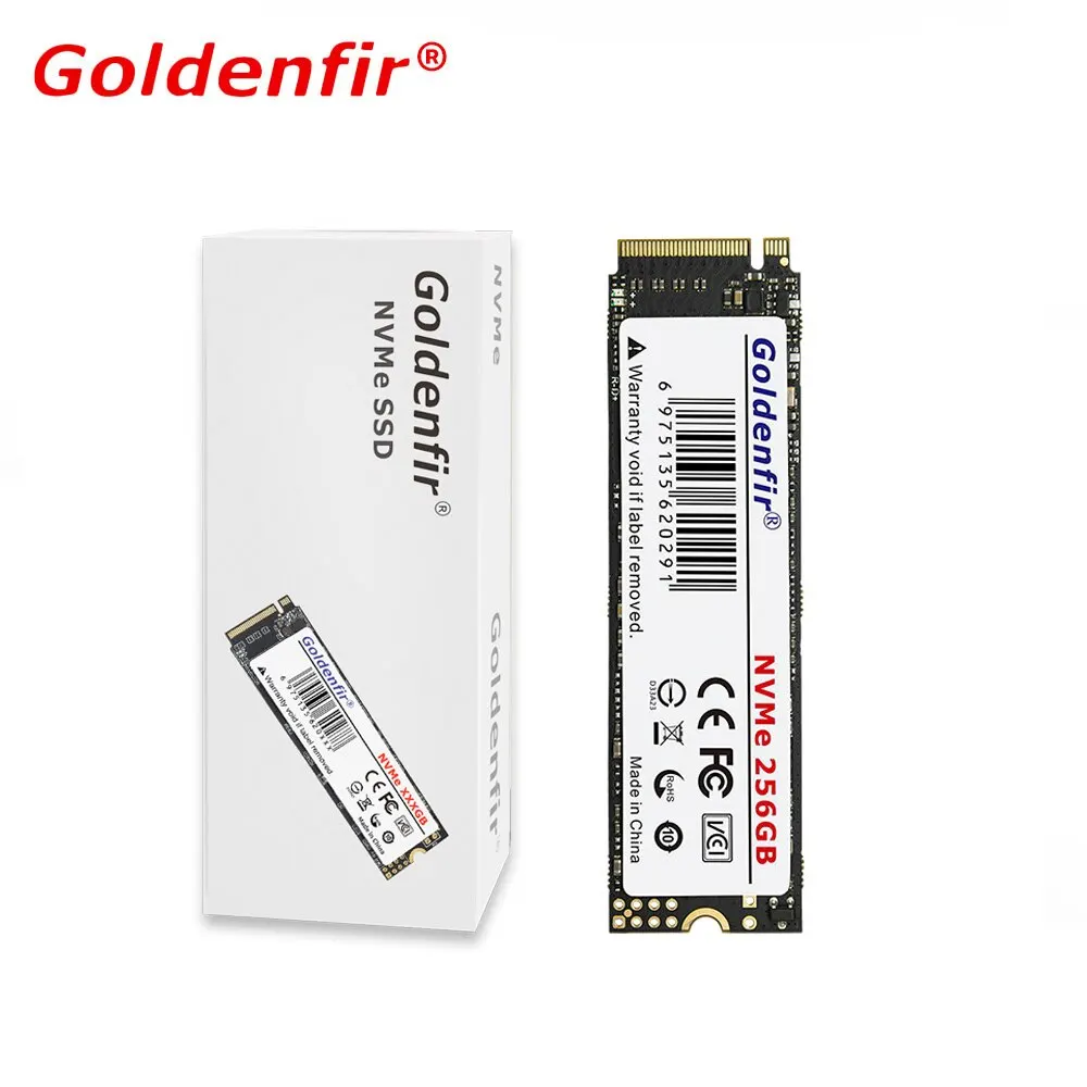 Goldenfir SSD NVMe3.0 256GB M.2 PCIe 128GB 512GB 1T Disco duro interno 2280 para el escritorio del ordenador portátil TLC/QLC