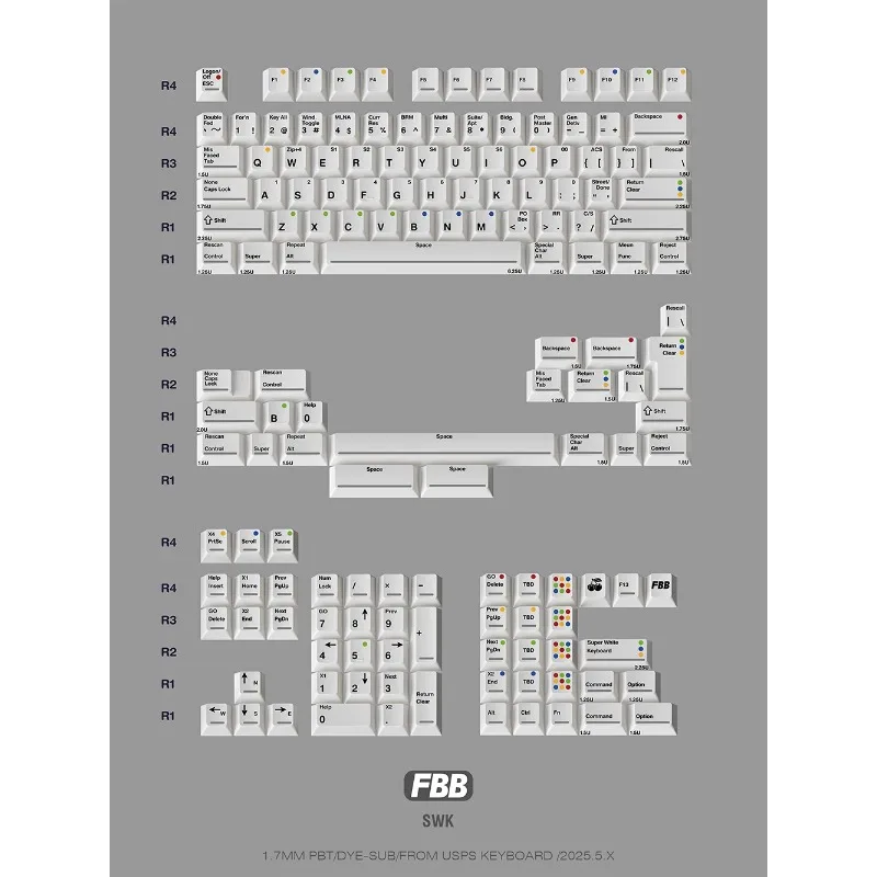 Juego de teclas con tema blanco, sublimación PBT con perfil de cereza, 149 teclas, teclas personalizadas hechas a mano para teclado mecánico, accesorios de regalo - imagen 2