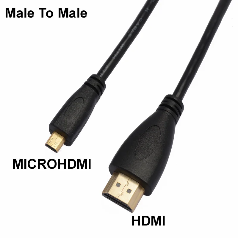 1m/2m/3m/5M/10M V1.4 M/M macho a macho Compatible con HDMI a Micro HDMI Cable de Audio y vídeo 1080p 1440p para HDTV PS3 XBOX 3D HD TV D