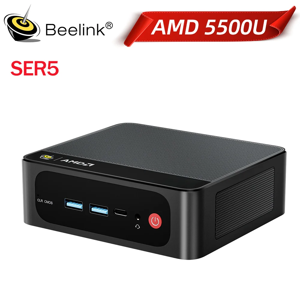 Beelink Mini PC SER5 Max AMD R7 6800U 6800H R5 5500U R3 3200U 16G 500G NVME SSD Windows tipo C Triple pantalla Gamer Mini ordenador - imagen 2