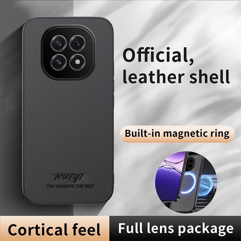 Funda de cuero Magsafe para Oppo A5 5G (China) soporte magnético para coche carga inalámbrica funda dura de silicona para teléfono OppoA5 China PKQ110 - imagen 4