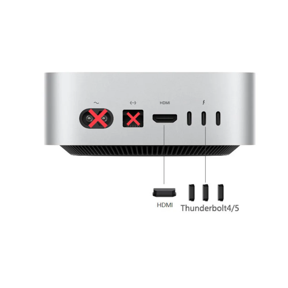 Tapón antipolvo de silicona para Mac mini M4/M4 pro 2024, tapón de Host de ordenador, funda a prueba de polvo, accesorios de ordenador - imagen 4