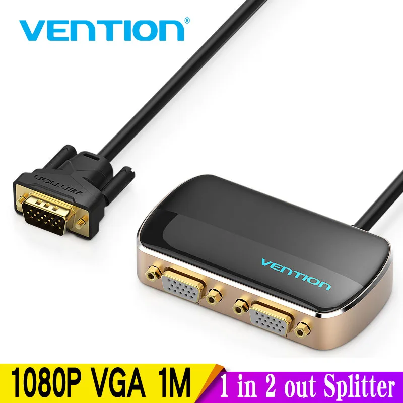 Vention Divisor VGA 1080P Interruptor 1 2 Cable Macho Hembra 1m Escritorio Portátil Monitor Proyector TV Adaptador VGA Nuevo - Vista principal del producto