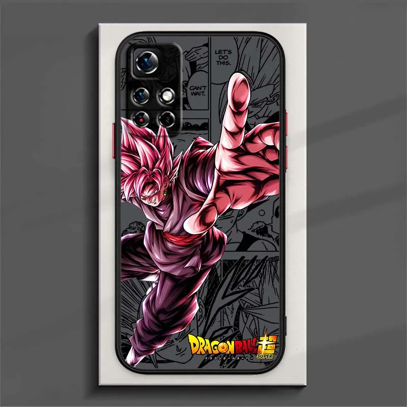 D-Dragon Ball Son Goku Manga funda para Xiaomi Redmi Note 14 13 12 11 10 9 Pro Plus 4G 5G funda de teléfono translúcida esmerilada - imagen 4