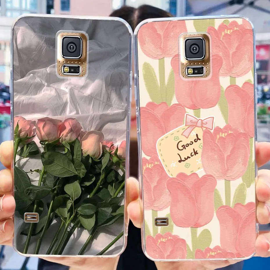 Preciosa funda estampada para Samsung Galaxy S5 5,1 "funda trasera de silicona suave TPU transparente para Samsung S5 I9600 SM-G900F fundas de teléfono - imagen 4