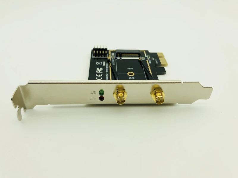 Adaptador WiFi M.2 M2 NGFF Key A-E a Mini PCI Express Wifi Raiser PCI-E 1X NGFF soporte inalámbrico 2230 2242 Mini tarjeta de red PCIE - imagen 5