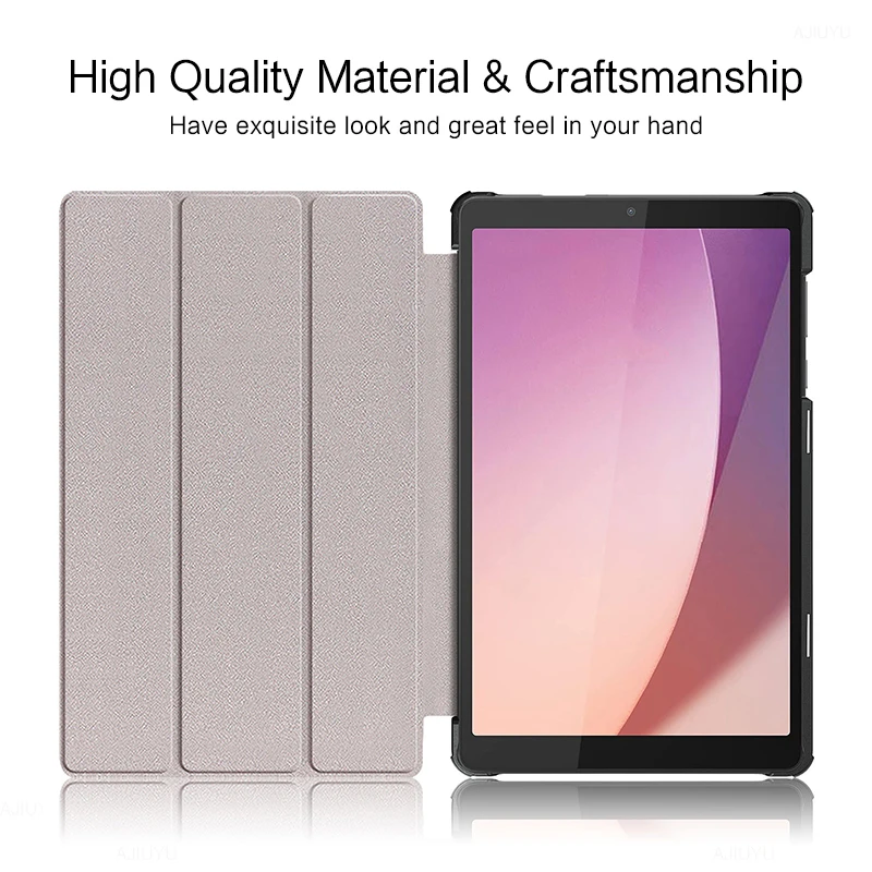 Funda de cuero PU con soporte plegable inteligente para tableta Lenovo Tab M8 4th Gen 8,0 pulgadas 2023 Gen 4 TB-300FU, carcasa trasera de plástico duro - imagen 2