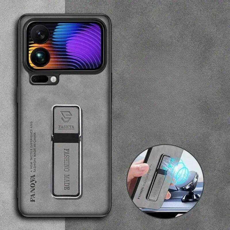 Para Xiaomi 17 pro max funda de lujo de cuero PU soporte magnético funda protectora trasera para Xiaomi Mi 17 15T 15TPro carcasa de teléfono - imagen 3