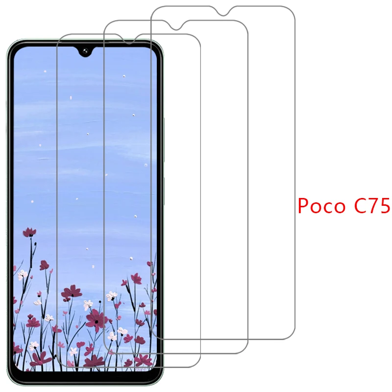 Funda de teléfono para xiaomi poco c75 de vidrio templado en pococ75 c 75 75c 4g 5g contraportada 360 xiomi xaomi xiami poc pco c75case bolsa 5 g