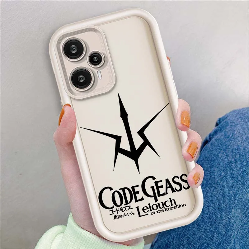 Funda con logotipo de CÓDIGO de Anime GEASS para Xiaomi Poco X3 X4 X5 X6 X7 C65 C75 M4 M5 M5S F6 F4 F5 Pro GT NFC, funda de teléfono con escalera ocular - imagen 3