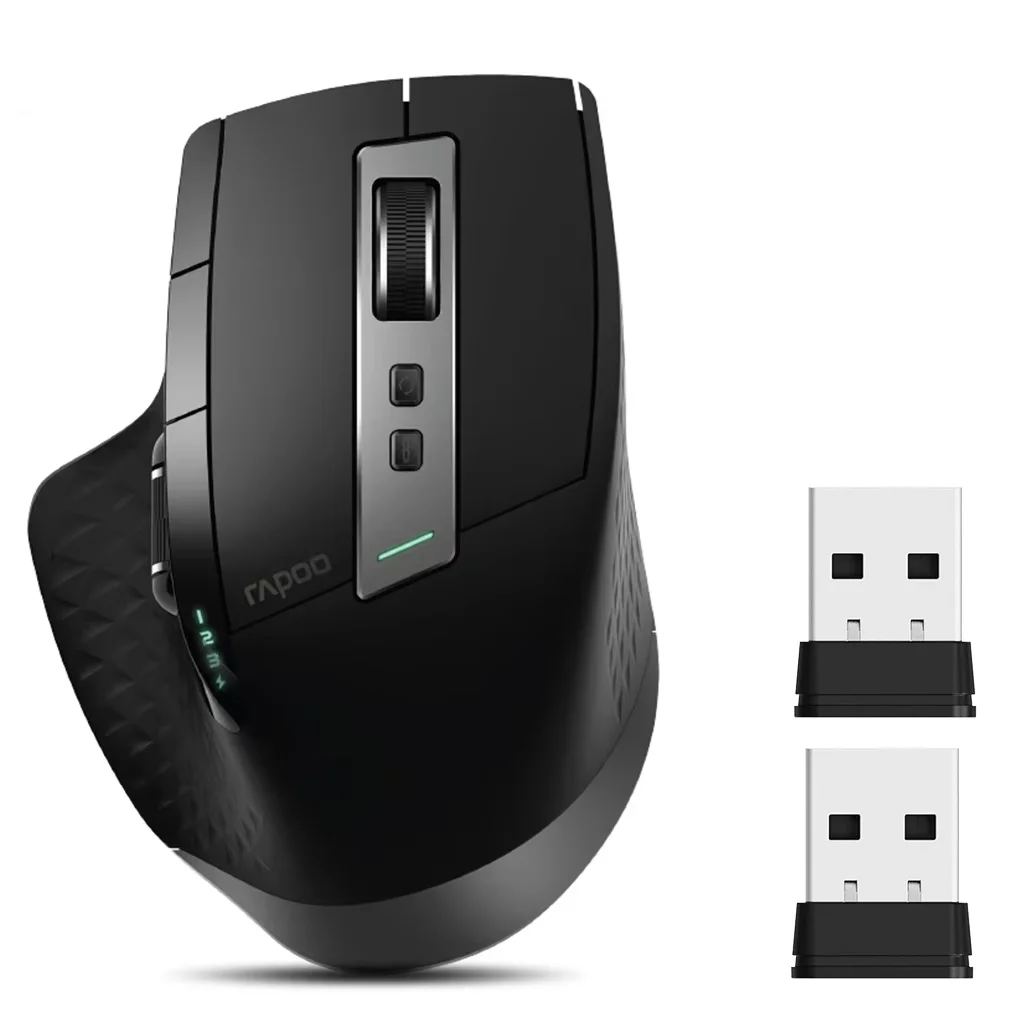 Rapoo nuevo MT710L ratón inalámbrico Bluetooth recargable multimodo ergonómico 4000 DPI compatible con hasta 4 dispositivos ratones de oficina