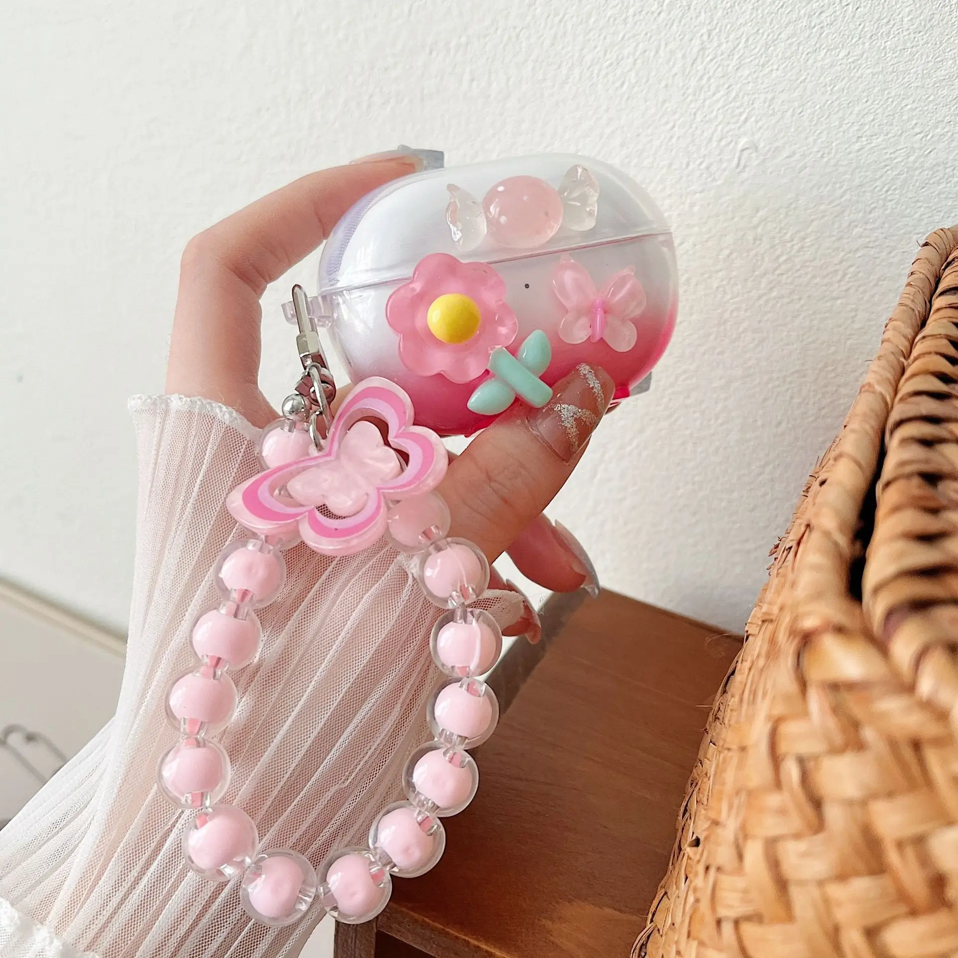 Funda para auriculares de dibujos animados con correa para Huawei Freebuds 5i 6i, funda suave de TPU para auriculares para Huawei Freebuds Pro 3 / Freebuds Pro4 - imagen 3