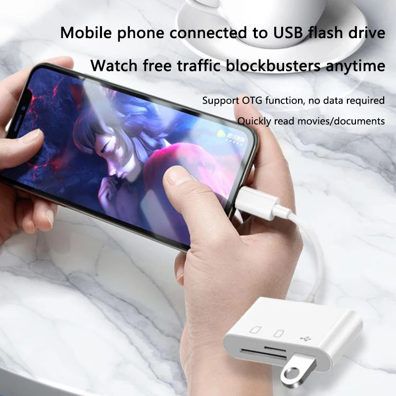 Adaptador tipo C TF CF lector de tarjetas de memoria SD adaptador de tarjeta USB C para Macbook Samsung Huawei Xiaomi OTG escritor Flash compacto - imagen 3