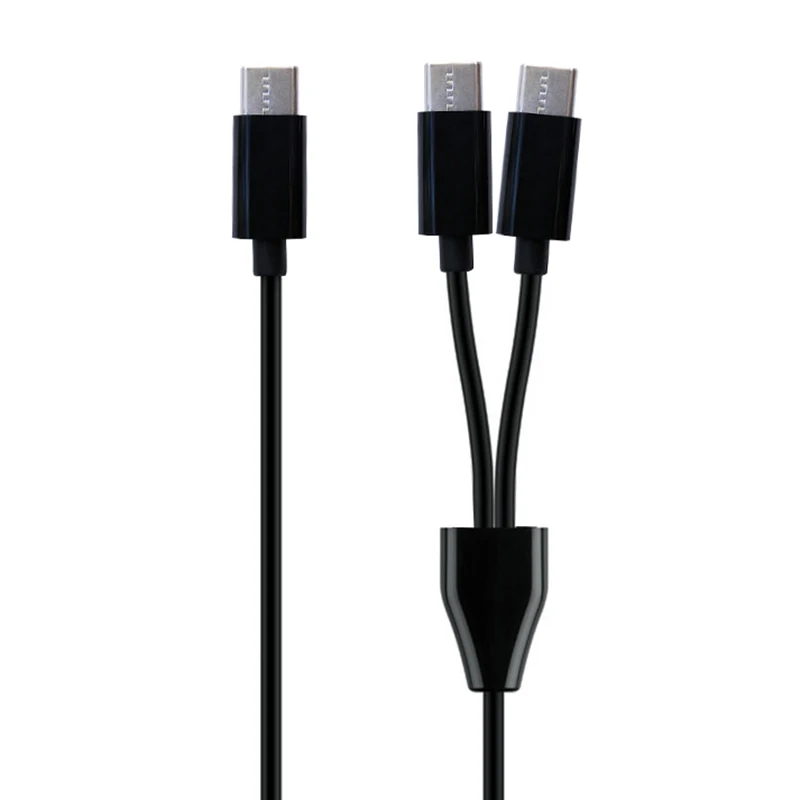 Cable de carga múltiple para teléfono inteligente y tableta, divisor de 1 M y 2 puertos tipo C a USB C