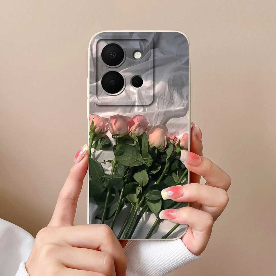 For Vivo Y36 4G 5G Phone Case Cute Design Camera Protection Back Cover For Vivo Y 36 Soft Liquid Silicone Shockproof Funda Shell - imagen 5