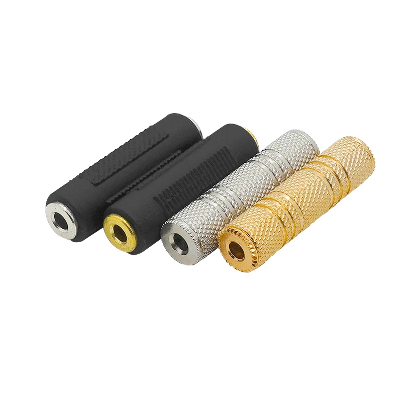 Conector estéreo 3,5mm hembra a hembra - vista frontal