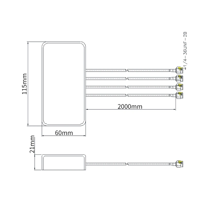Antena enrutadora de banda completa, enrutador de extensión de señal mejorada, SMA macho, 600-5000MHz, RG174, Cable de 2m, ganancia 4dbi, Linar, 4G, 3G, 5G - imagen 4
