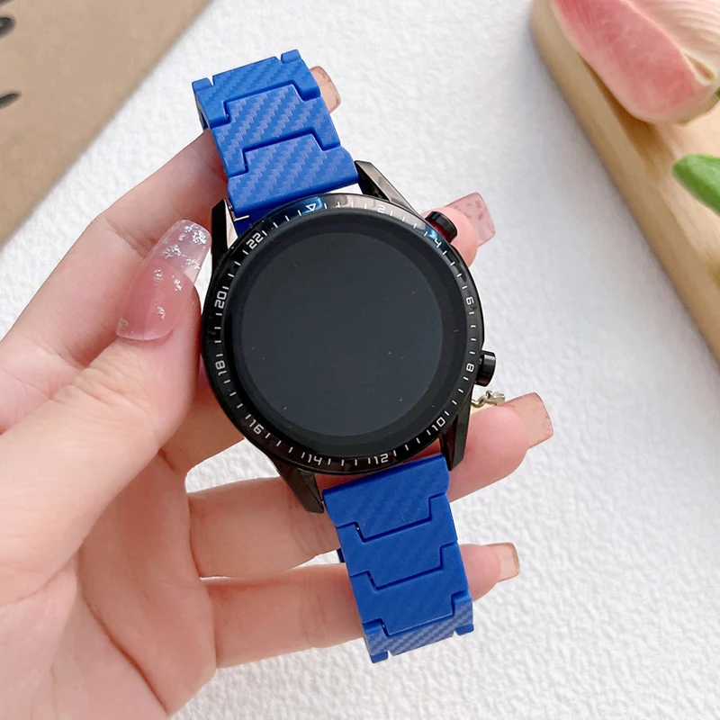 Correa de fibra de carbono para Samsung Galaxy 5/4/4 classic/46mm/42mm/5pro/Active 2 20mm 22mm pulsera huawei watch gt 3/2/2e/pro/Runner - imagen 2