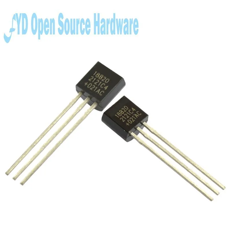 10-100 Uds DS1820 Sensor Chip electrónico TO-92 18B20 Chips Sensor de temperatura IC Diy electrónico - imagen 3